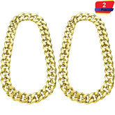2 Pcs Big Gold Chunky Chain Necklace for Men/Women-32 inch