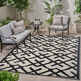 Reversible Mats - Plastic Straw Rug, 5' x 8'