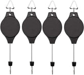 4 Pack Plant Hook Pulley, Retractable Plant Hanger Easy Reach Hanging Flower Basket