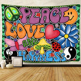 Peace Love and Happiness Tapestry