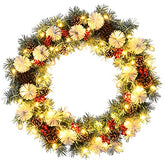 30�Pre-lit Christmas Wreath Decoration