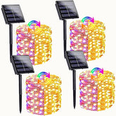 4-Pack 160FT 400 LED Solar Christmas Lights