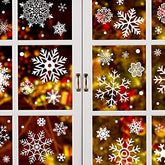 284 Pcs Window Clings Slickers for Christmas Decorations