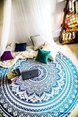 Set of 2 Boho Mandala Indian Meditation Tapestry - 72 Inches, Blue and Pink Holiday Promotional Bundle!