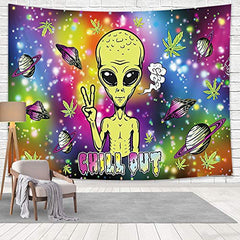 Brand New Chill Out Trippy Psychedelic Outer Nebula Galaxy Space Alien Tapestry 60X40in