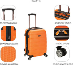 Hardside Expandable Spinner Wheel Luggage, Grey, Carry-On 20-Inch