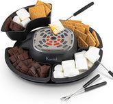 Maker Tabletop Indoor - Flameless Electric Marshmallow Roaster �4 Detachable Trays & 4 Roasting Forks �Gift Set & Date Night Idea.