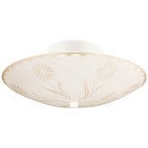 Globe Floral Design Ceiling Light in White, 2-Light