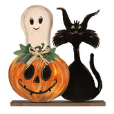 Halloween Wooden Signs Halloween Pumpkin Ghost Table Signs Tiered Tray Rustic Farmhouse Home Living Room