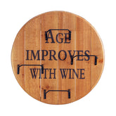 AGED ROUND WINE WALL RACK