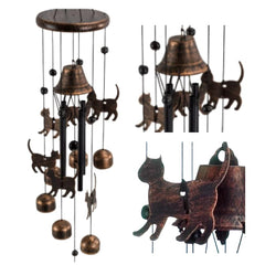 26 Bronze Cats Wind Chimes