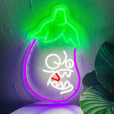 Bad Eggplant Neon Sign Wall Decoration