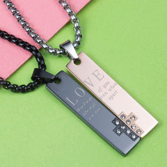 Couple His Hers Distance Necklaces for Valentine's/Christmas Gift