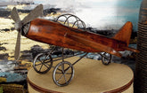 16"W, 9"H Wood Vintage Sculpture, Brown