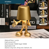 Little Golden Man Touch Charging Desk Lamp