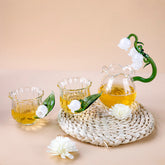 Bell Orchid Glass Kettle Set