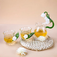 Bell Orchid Glass Kettle Set