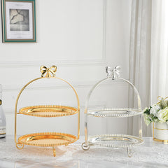 Bowknot Beaded Dessert Stand