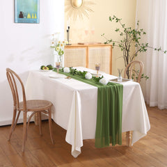 Chiffon Solid Color Table Runner