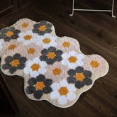 Colored Flower Decoration Rug