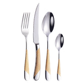 Light Luxury Gold Tableware 4pcs Set