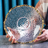 Ice Pattern Glass Fruit Plate