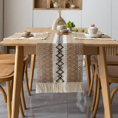 Linen Tassel Table Runner