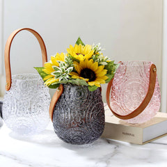 Simple Embossed Glass Vase