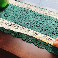 Stitching Macrame Hollow Table Runner