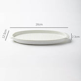 Striped Oval Ceramic Baking Pan