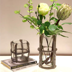 Striped Vintage Glass Vase