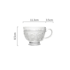 Vintage Embossed Glass Cup