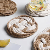Hand Made Woven Cotton Linen Coaster