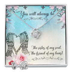 You will always be Love Knot Earring & Necklace Set