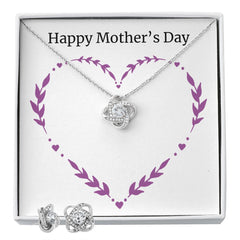 mothersdayitem-04(1) Love Knot Earring & Necklace Set