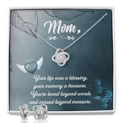 Your life was a Love Knot Earring & Necklace Set