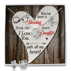 You've been a blessing Love Knot Earring & Necklace Set