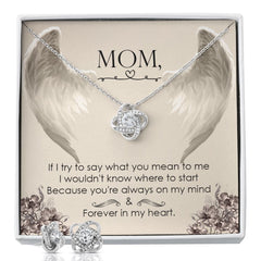 If I try to say Love Knot Earring & Necklace Set