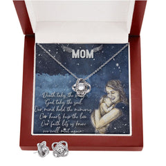 Remembering Mom Love Knot Earring & Necklace Set