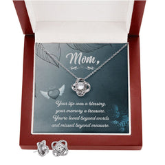 Your life was a Love Knot Earring & Necklace Set