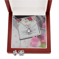 Mockup Sister 2 Love Knot Earring & Necklace Set