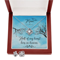 Half of my heart Love Knot Earring & Necklace Set