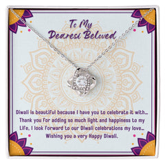 To my Beloved Love Knot Necklace Diwali set