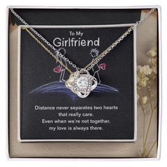 To My Girlfriend beautiful Love Knot Necklace. Valentine's Day Jewelry