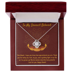 To MY Beloved Love Knot Necklace Diwali Necklace set