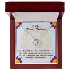 To my Beloved Love Knot Necklace Diwali set