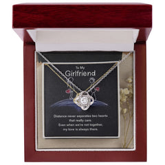 To My Girlfriend beautiful Love Knot Necklace. Valentine's Day Jewelry