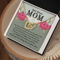 Best bonus mom- Interlocking Hearts necklace