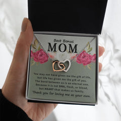 Best bonus mom- Interlocking Hearts necklace
