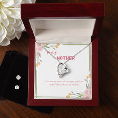 89 Forever Love Necklace and Cubic Zirconia Earring Set